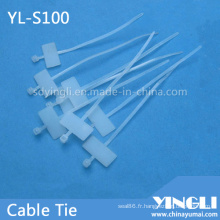 Attache de câble autobloquante pour le marquage (YL-S100)